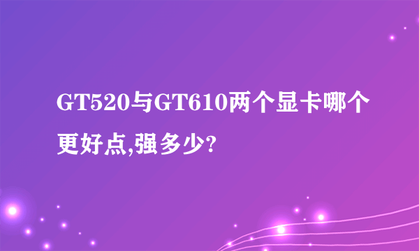 GT520与GT610两个显卡哪个更好点,强多少?