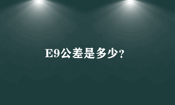 E9公差是多少？