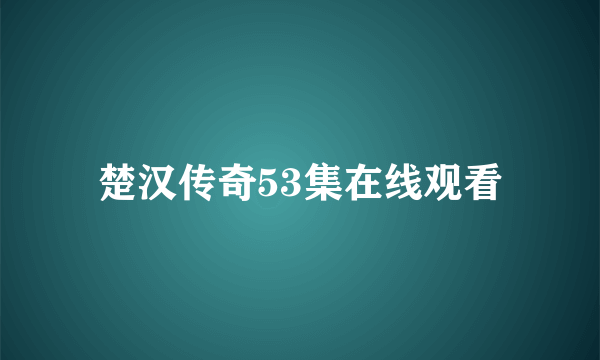 楚汉传奇53集在线观看