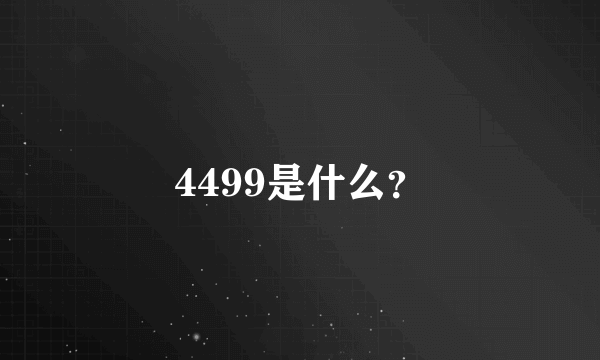 4499是什么？