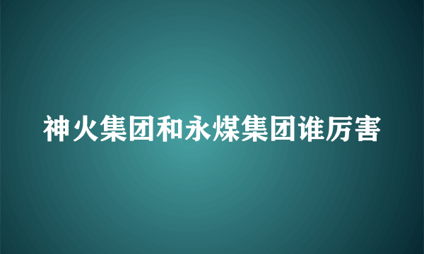 神火集团和永煤集团谁厉害