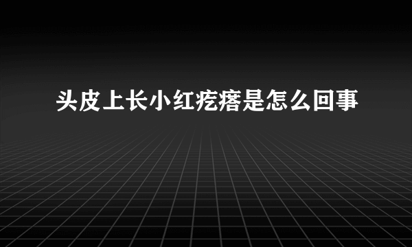 头皮上长小红疙瘩是怎么回事