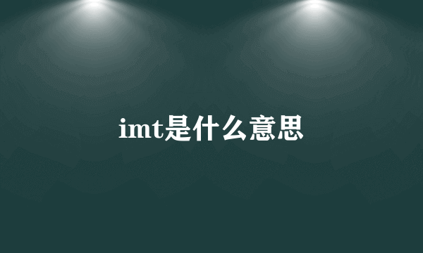 imt是什么意思