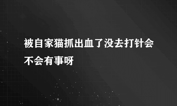 被自家猫抓出血了没去打针会不会有事呀