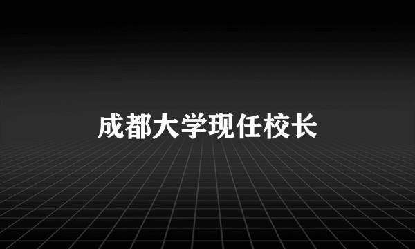 成都大学现任校长