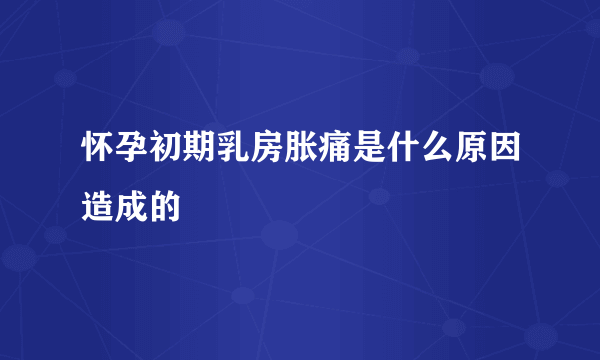 怀孕初期乳房胀痛是什么原因造成的