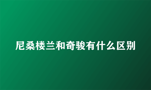 尼桑楼兰和奇骏有什么区别